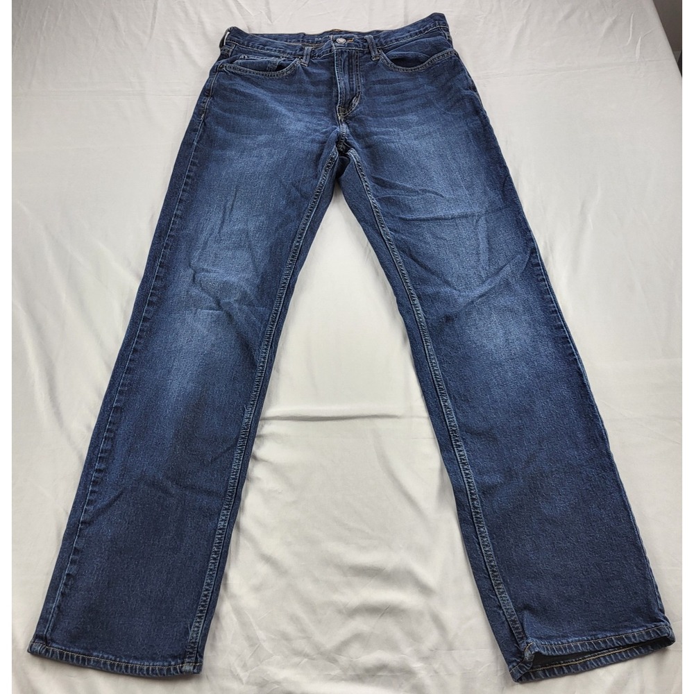 Old Navy Loose Fit Men's Jeans 32x34 Dark Wash Straight Leg Denim Blue 5 Pocket